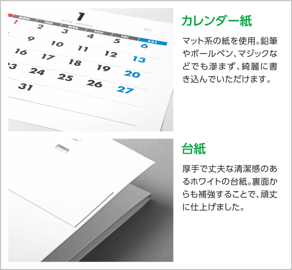 ①1月を切り離すと次のページの4月が表示され、②2月を切り離すと5月が表示され、③3月を切り離した後は、また1番下の月を切り離します。
